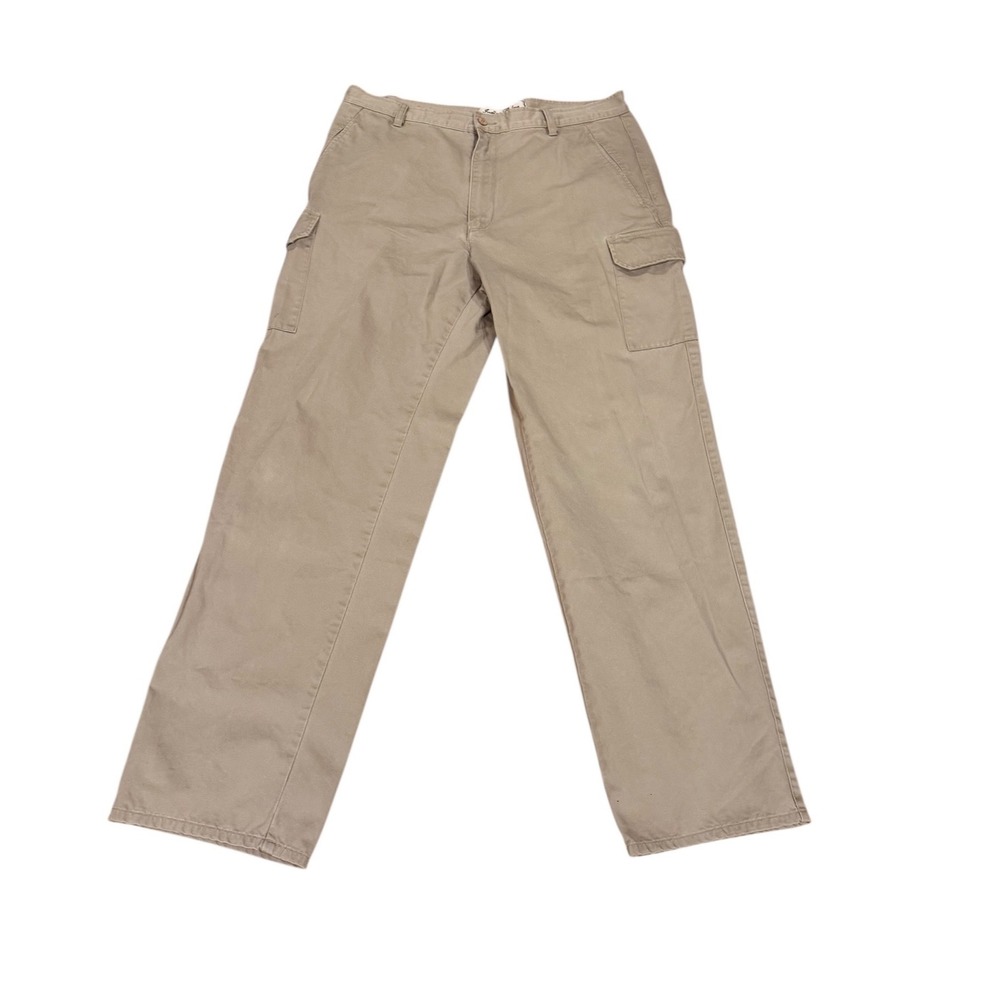 Vtg Tommy Bahama Indigo Palms Mens Khaki Cargo Pants 38x34 Cotton Straight Leg